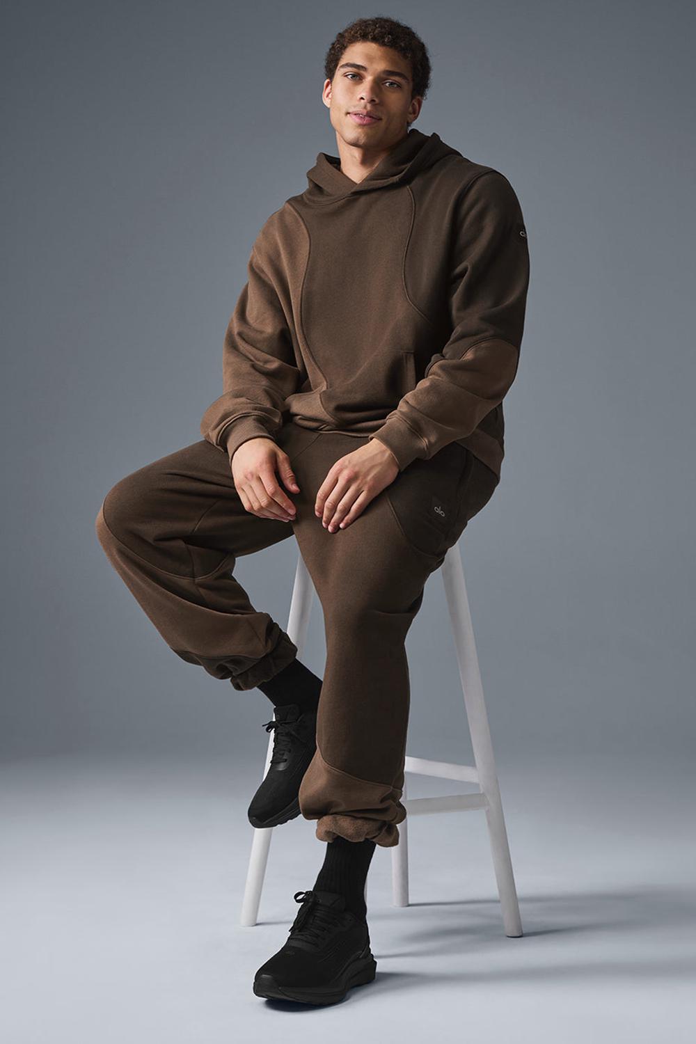 Sudadera con Capucha Alo Yoga Make Waves Hombre Espresso Tonal | Mexico  JZV-065281