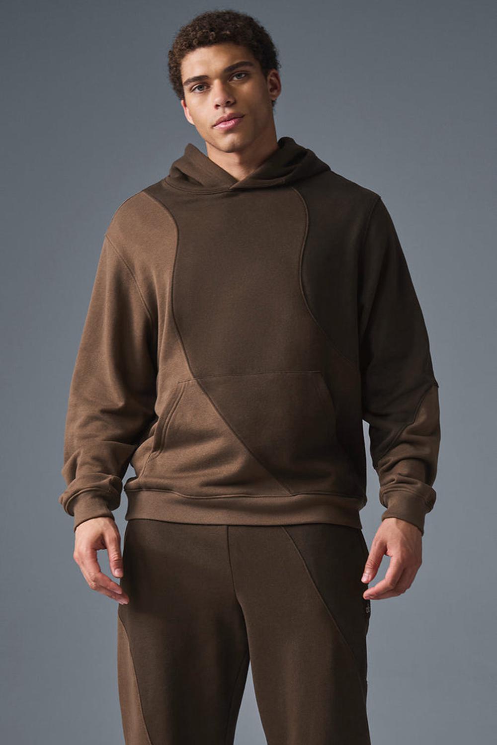 Sudadera con Capucha Alo Yoga Make Waves Hombre Espresso Tonal | Mexico  JZV-065281