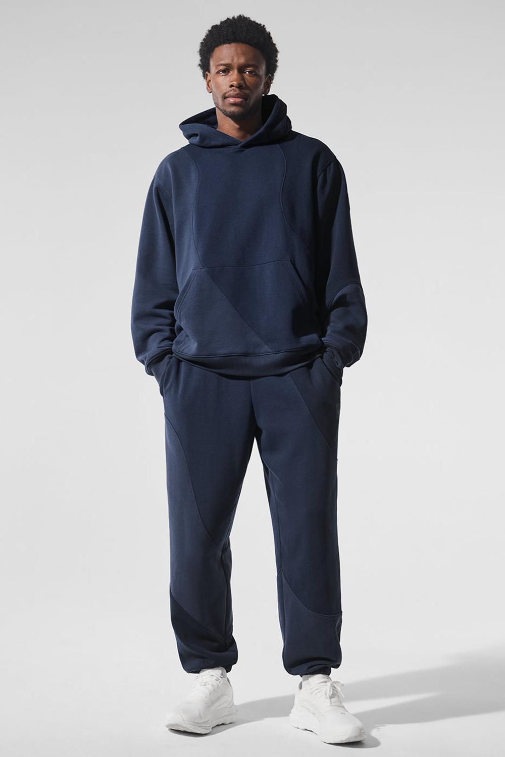 Sudadera con Capucha Alo Yoga Make Waves Hombre Azul Marino | Mexico  WNT-489625