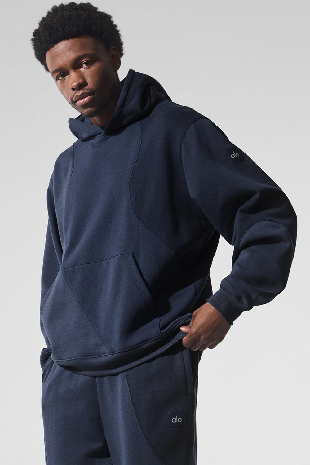 Sudadera con Capucha Alo Yoga Make Waves Hombre Azul Marino | Mexico  WNT-489625