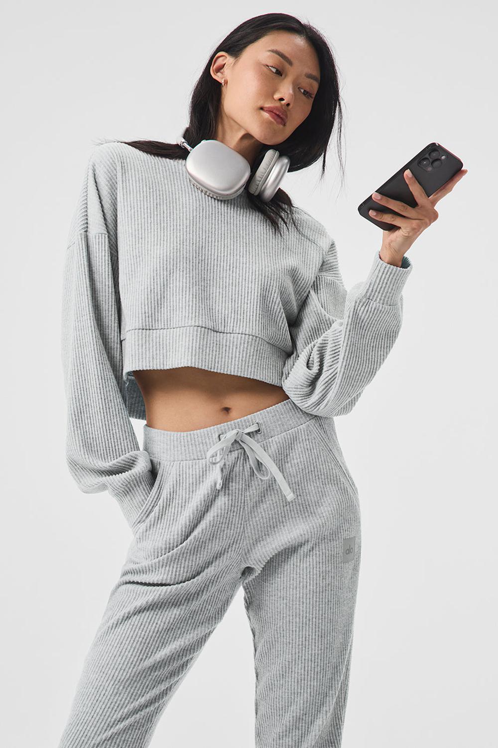 Sudadera con Capucha Alo Yoga Muse Mujer Grises | Mexico  MUS-253649