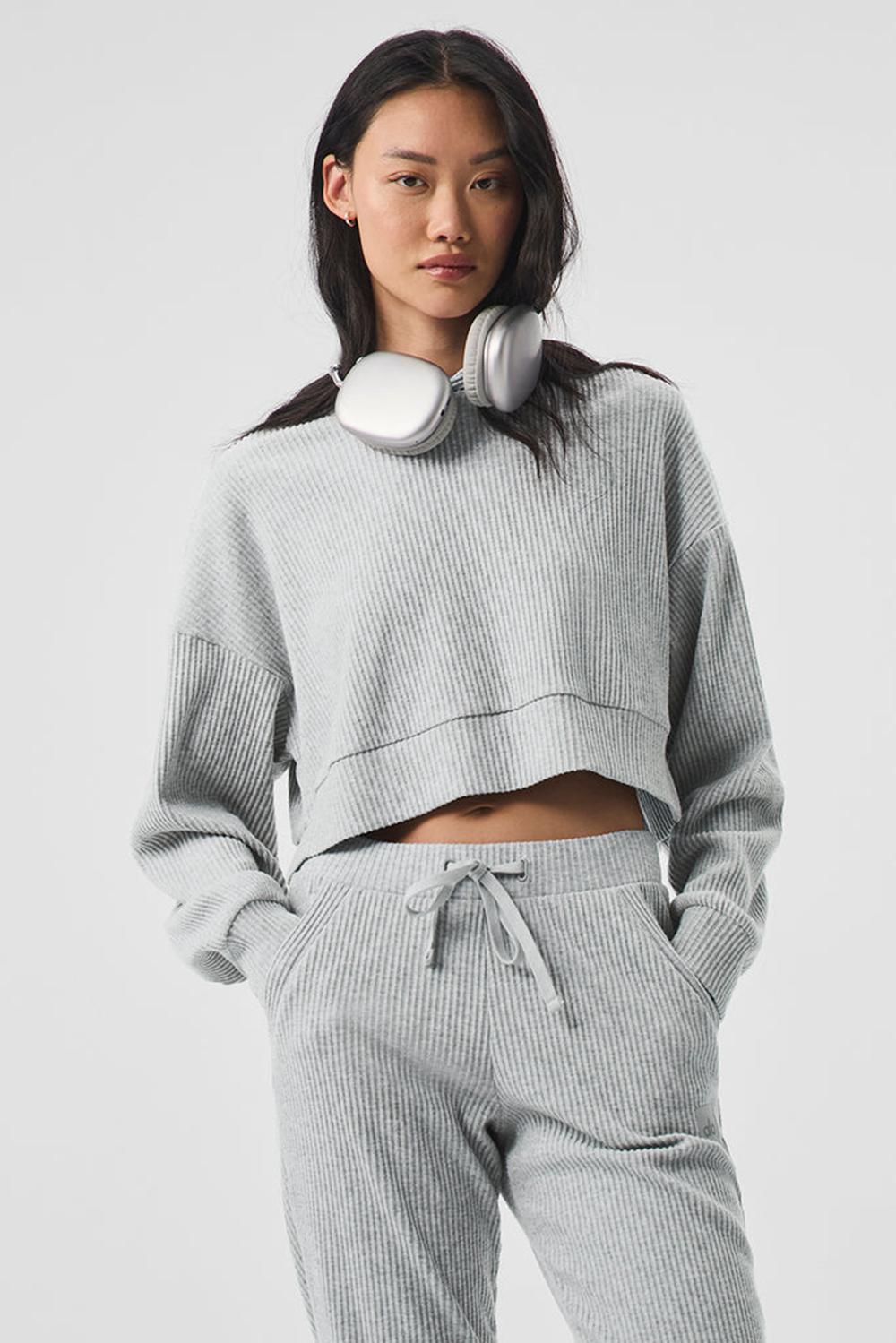 Sudadera con Capucha Alo Yoga Muse Mujer Grises | Mexico  MUS-253649
