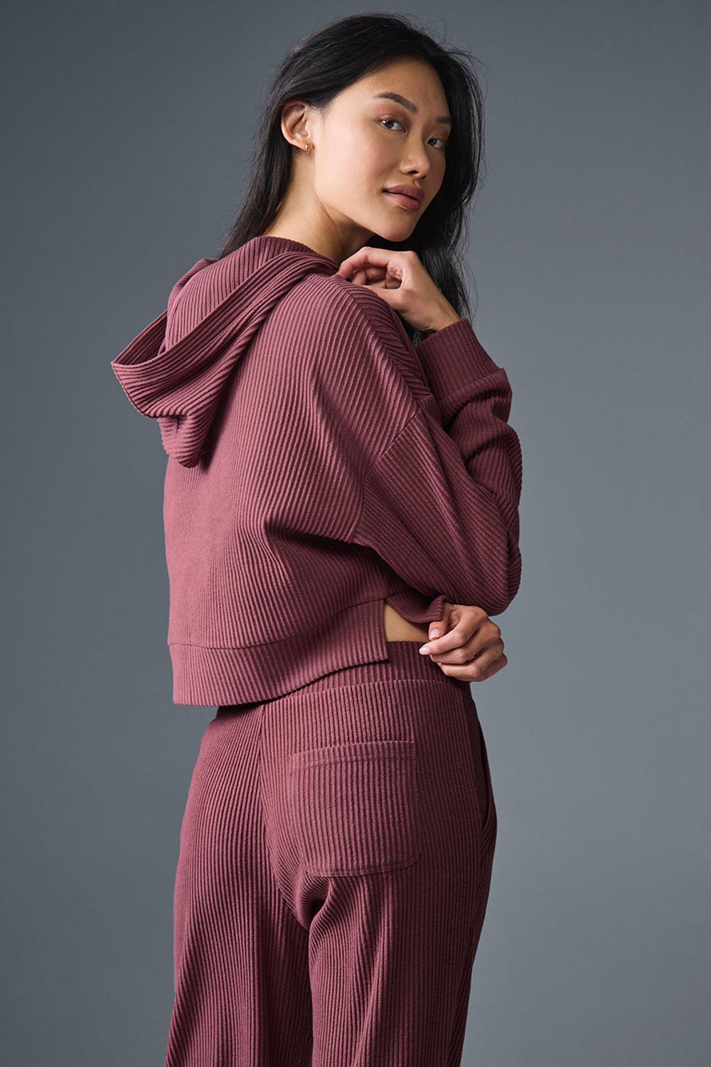 Sudadera con Capucha Alo Yoga Muse Mujer Vino | Mexico  JOB-073296