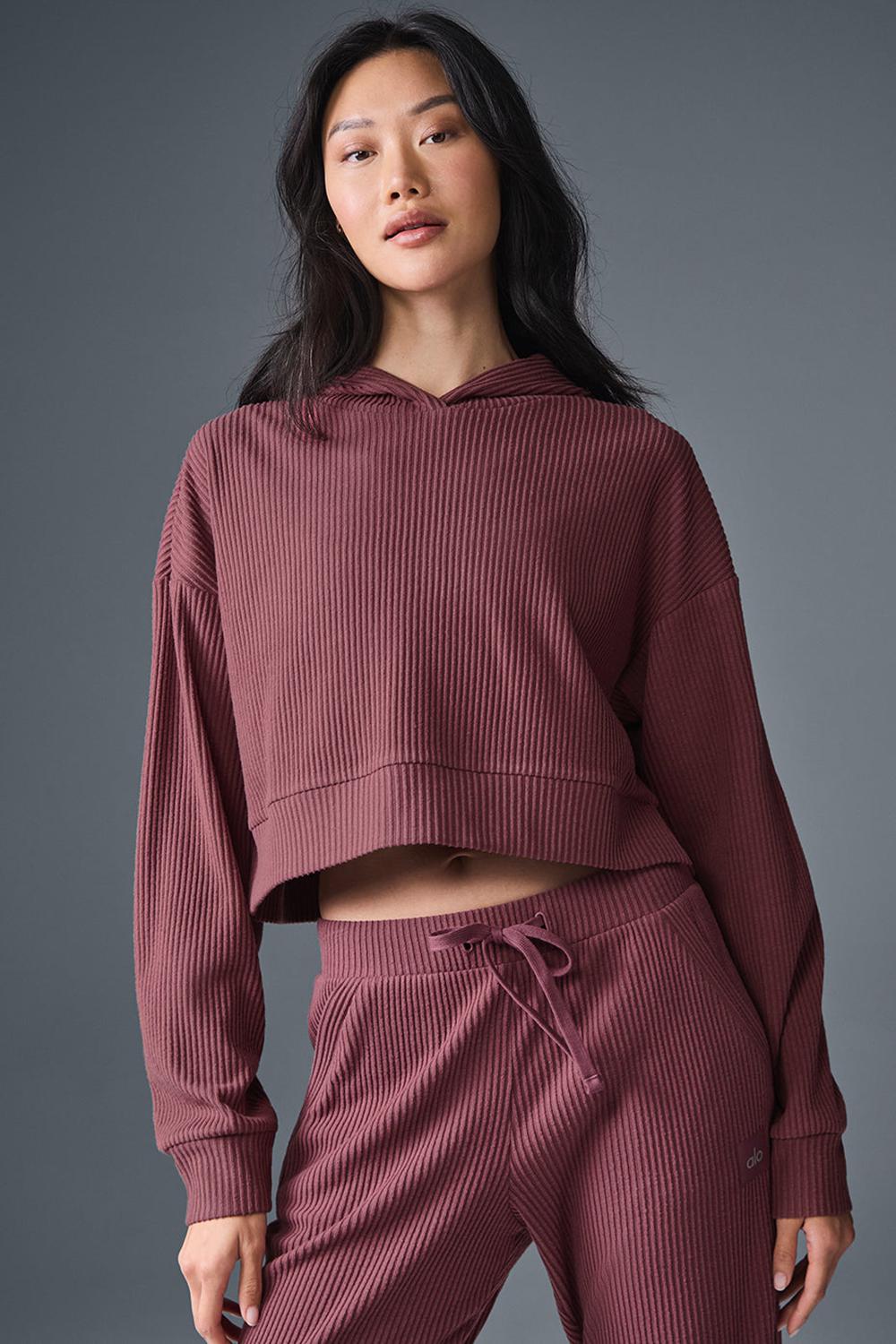 Sudadera con Capucha Alo Yoga Muse Mujer Vino | Mexico  JOB-073296