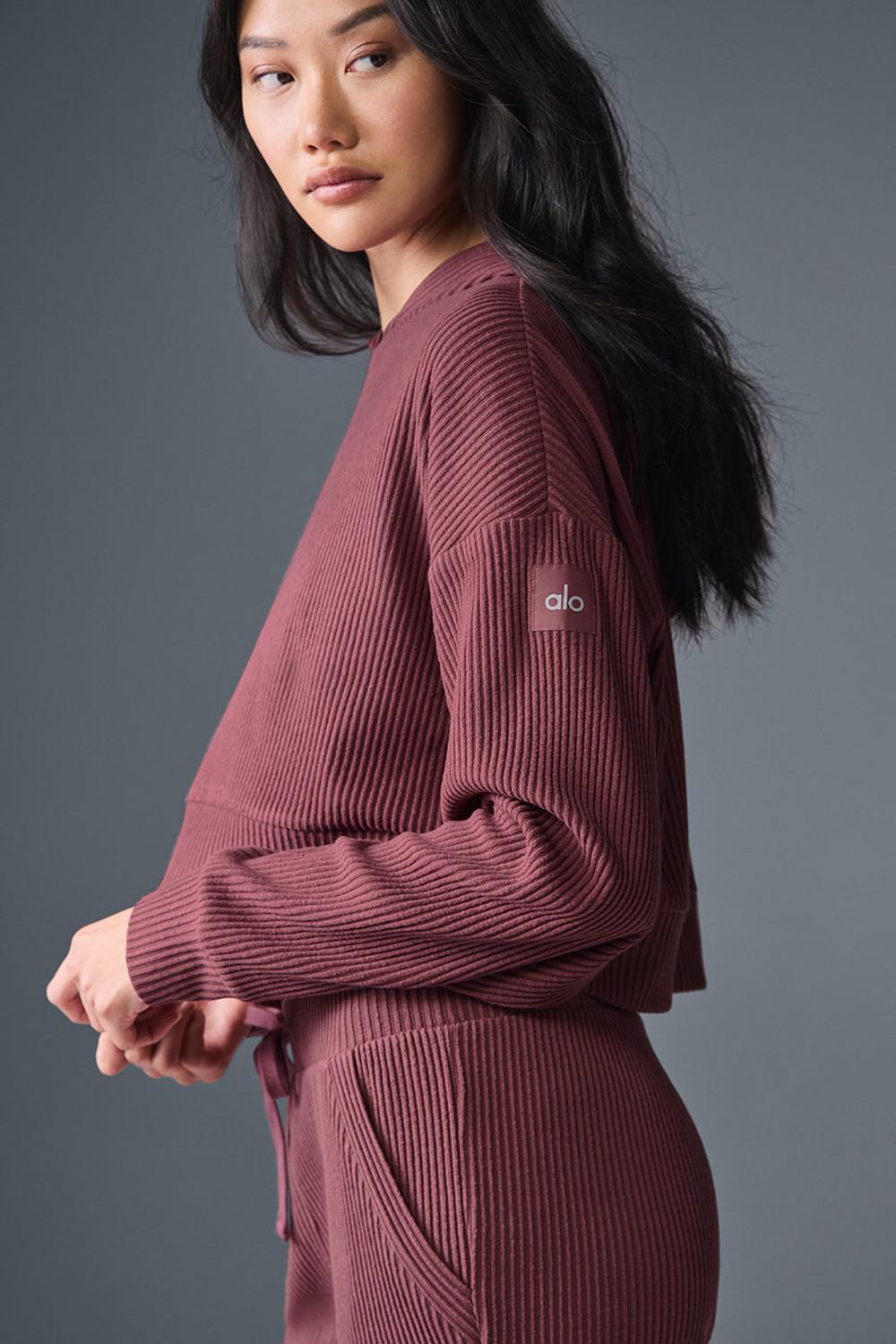 Sudadera con Capucha Alo Yoga Muse Mujer Vino | Mexico  JOB-073296