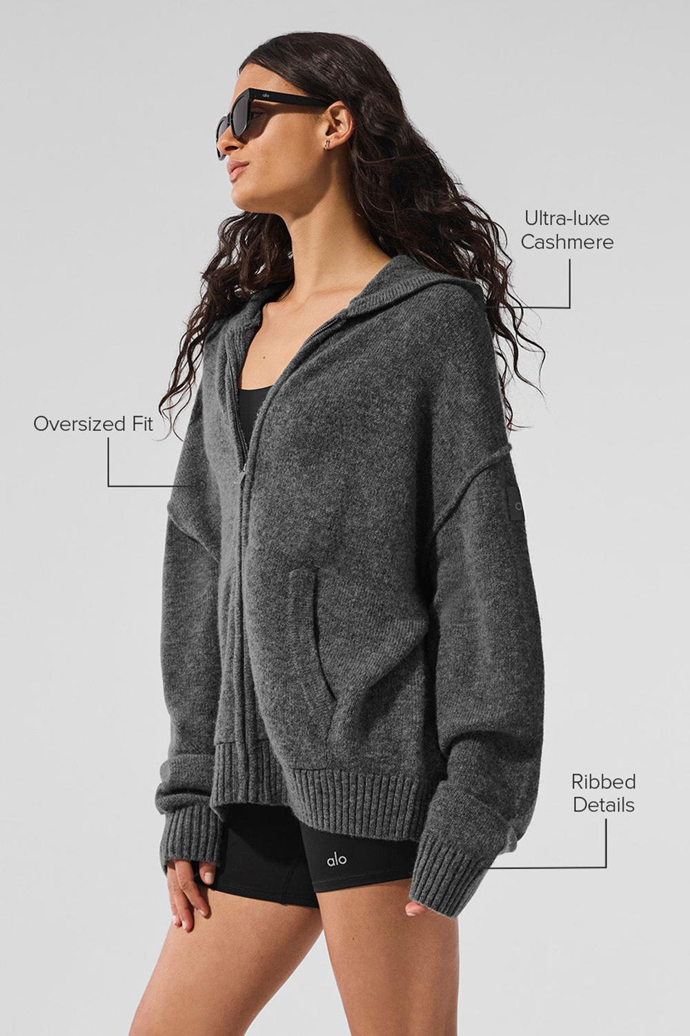 Sudadera con Capucha Alo Yoga New Class Cashmere Full Zip Mujer Plateadas Grises | Mexico  TJC-612785