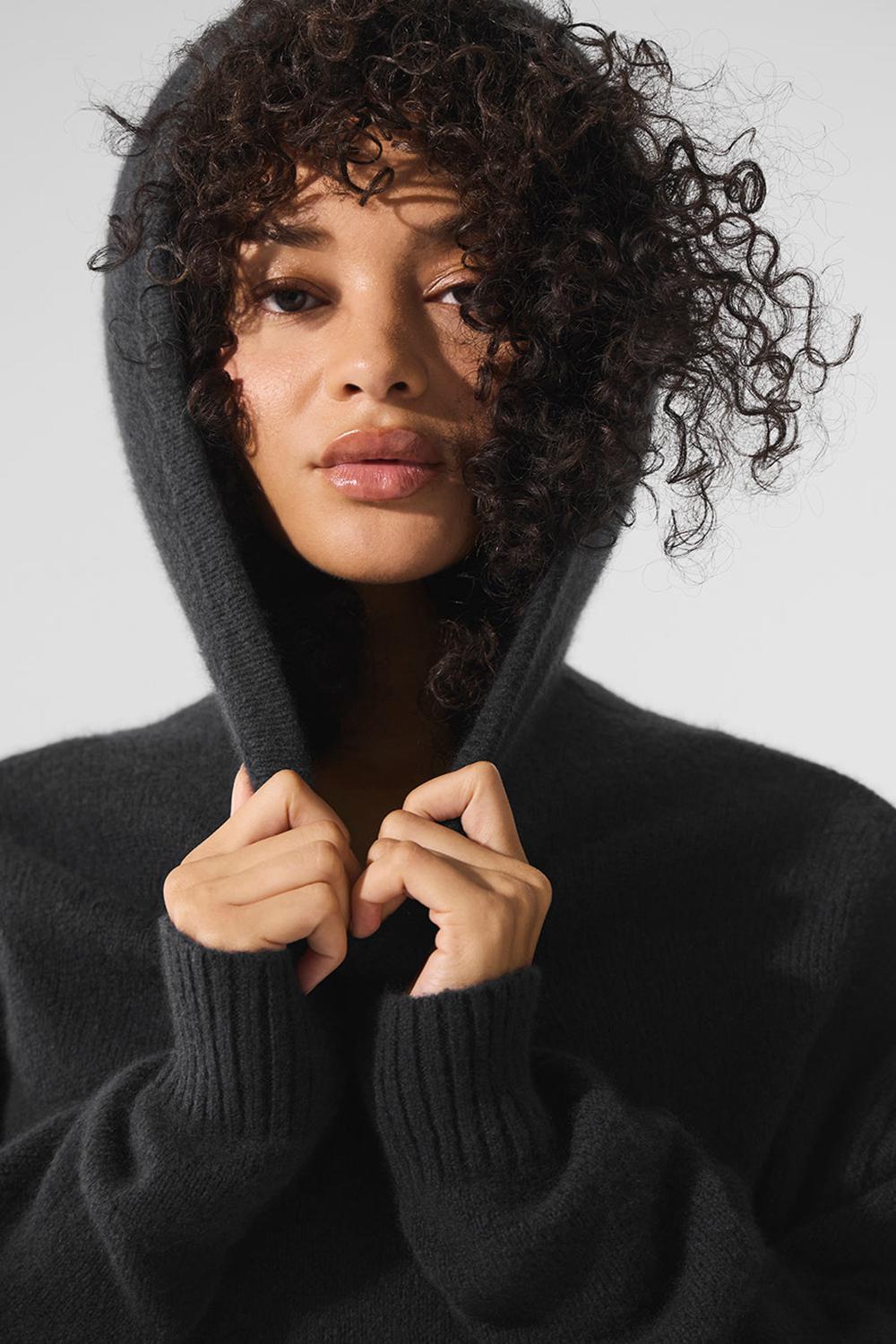 Sudadera con Capucha Alo Yoga New Class Cashmere Mujer Negros | Mexico  RVY-908312