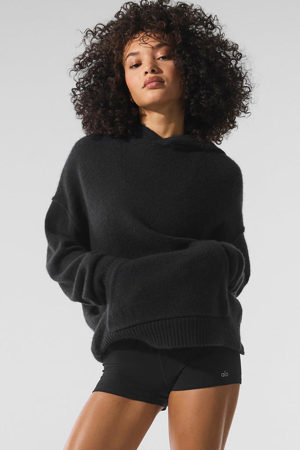 Sudadera con Capucha Alo Yoga New Class Cashmere Mujer Negros | Mexico  RVY-908312