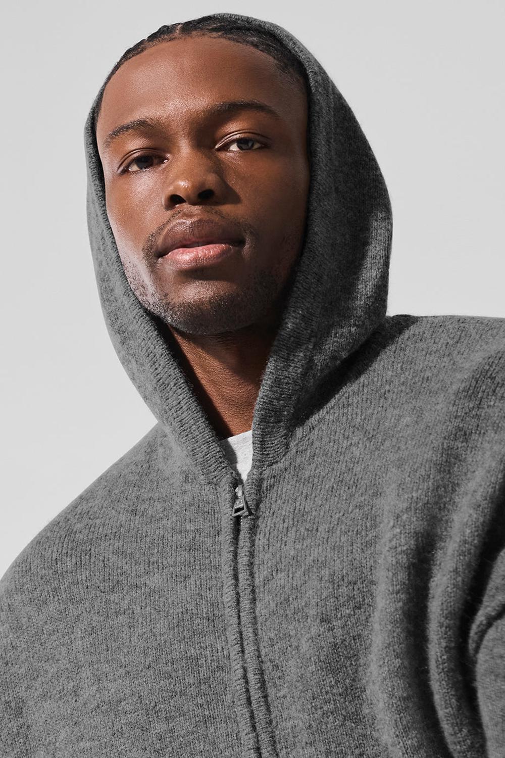 Sudadera con Capucha Alo Yoga New Class Cashmere Full Zip Hombre Plateadas Grises | Mexico  DGW-365971
