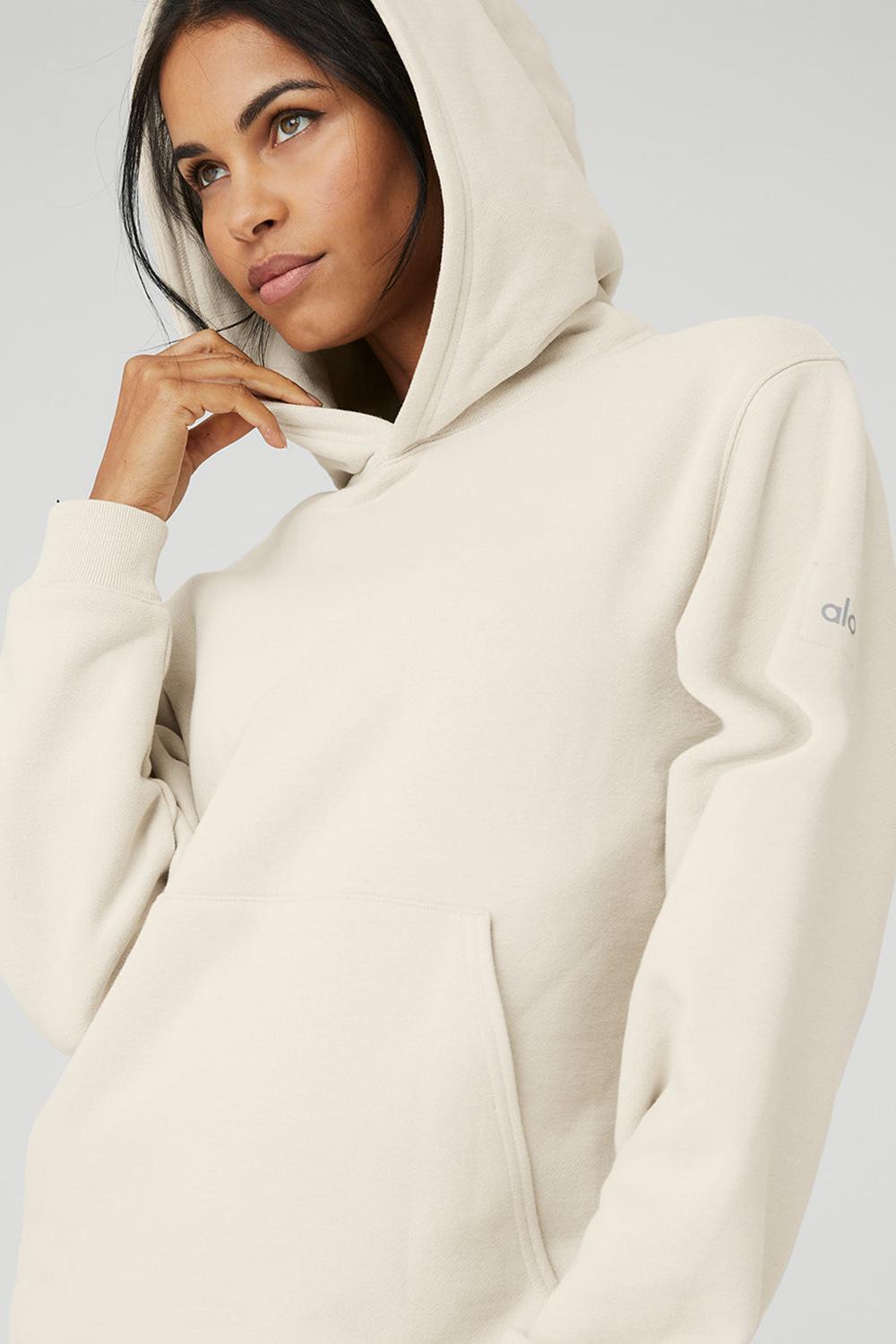 Sudadera con Capucha Alo Yoga Renown Heavy Weight Mujer Bone | Mexico  MHS-310958