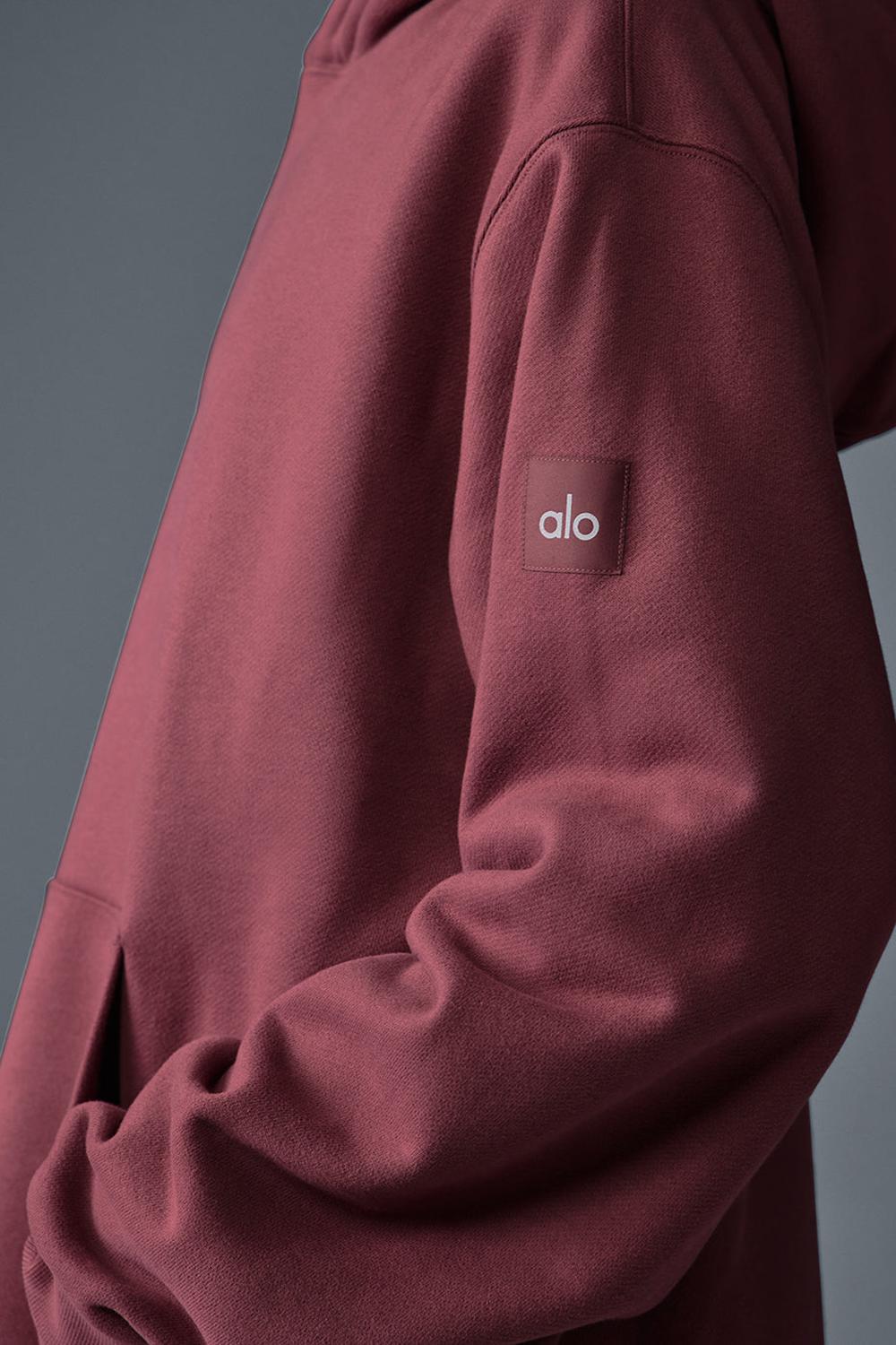 Sudadera con Capucha Alo Yoga Renown Heavy Weight Mujer Vino | Mexico  JBM-684719