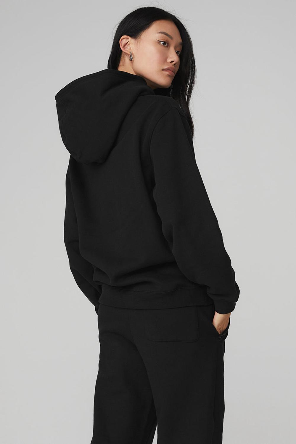 Sudadera con Capucha Alo Yoga Renown Heavy Weight Mujer Negros | Mexico  DYF-720519