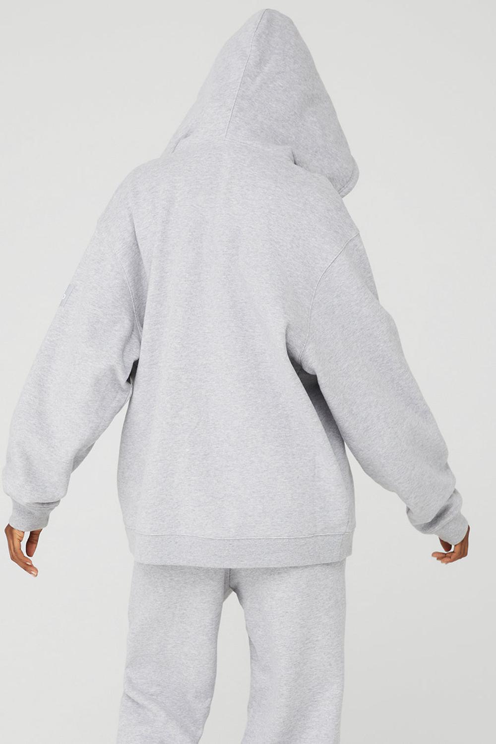 Sudadera con Capucha Alo Yoga Renown Heavy Weight Full Zip Mujer Grises | Mexico  XQO-726843