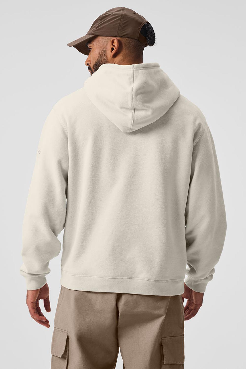Sudadera con Capucha Alo Yoga Renown Heavy Weight Hombre Bone | Mexico  KNX-693742