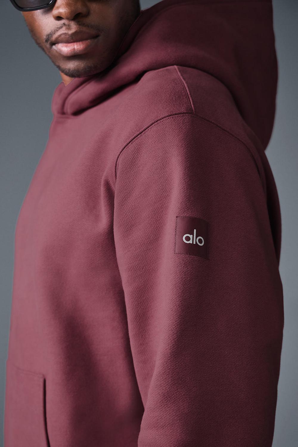 Sudadera con Capucha Alo Yoga Renown Heavy Weight Hombre Vino | Mexico  SRN-375641