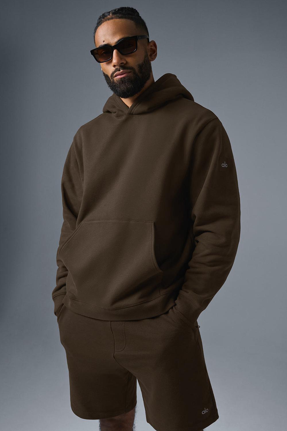 Sudadera con Capucha Alo Yoga Renown Heavy Weight Hombre Espresso | Mexico  TNM-179538