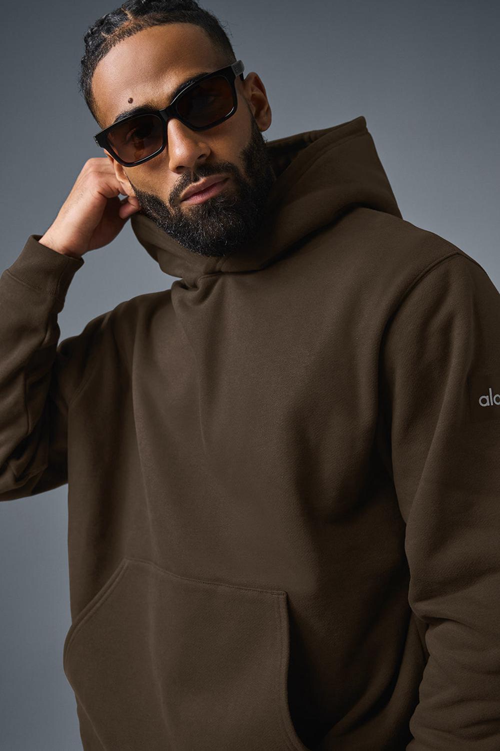 Sudadera con Capucha Alo Yoga Renown Heavy Weight Hombre Espresso | Mexico  TNM-179538