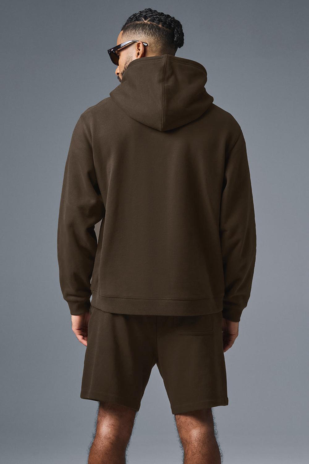 Sudadera con Capucha Alo Yoga Renown Heavy Weight Hombre Espresso | Mexico  TNM-179538