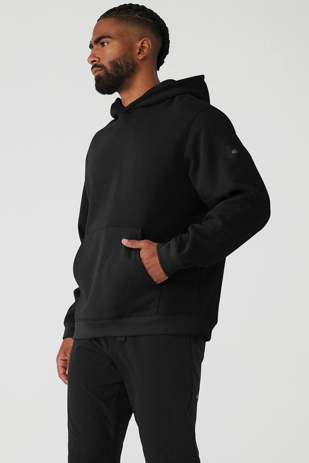 Sudadera con Capucha Alo Yoga Renown Heavy Weight Hombre Negros | Mexico  VEU-728603
