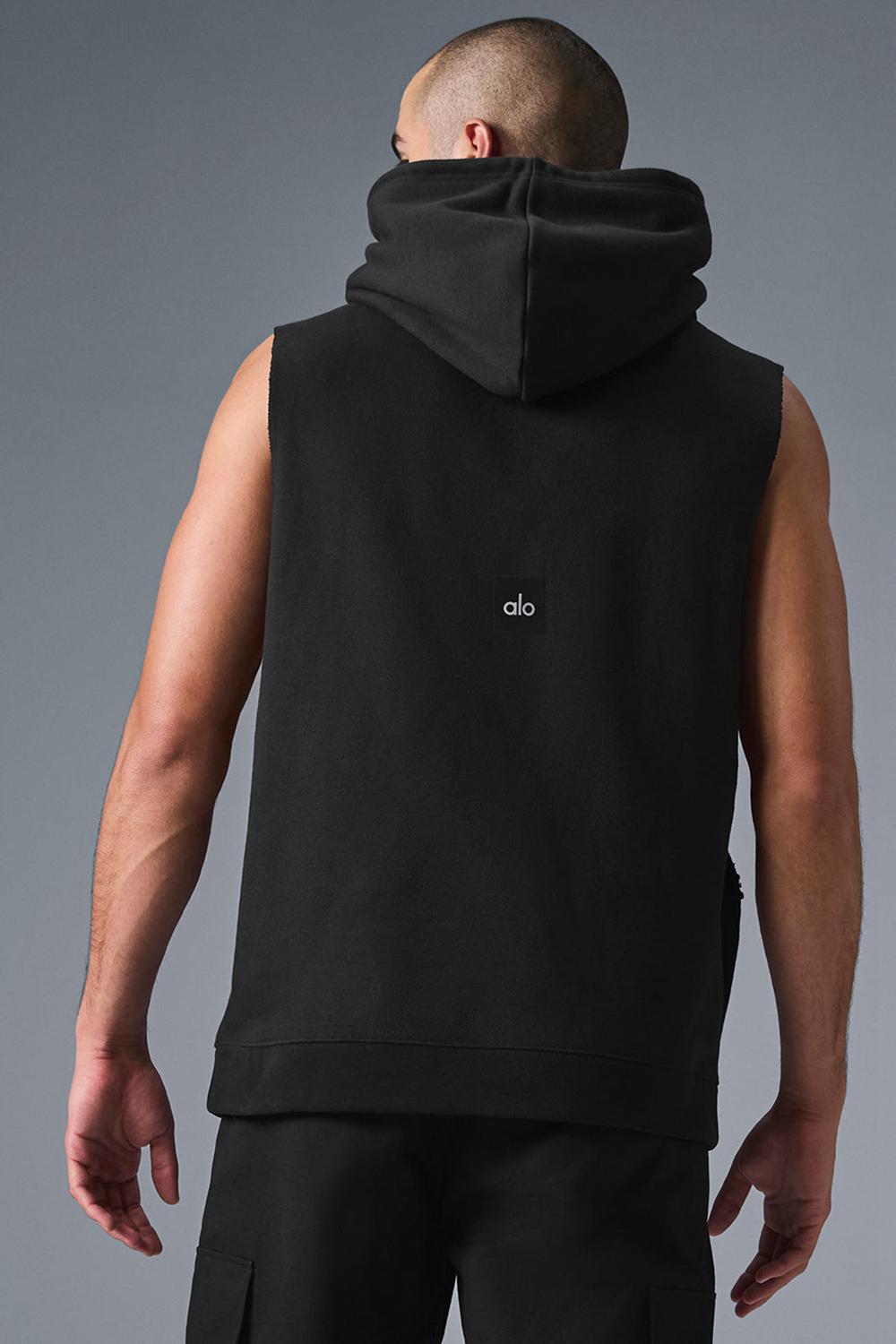 Sudadera con Capucha Alo Yoga Renown Sleeveless Hombre Negros | Mexico  SVX-107623