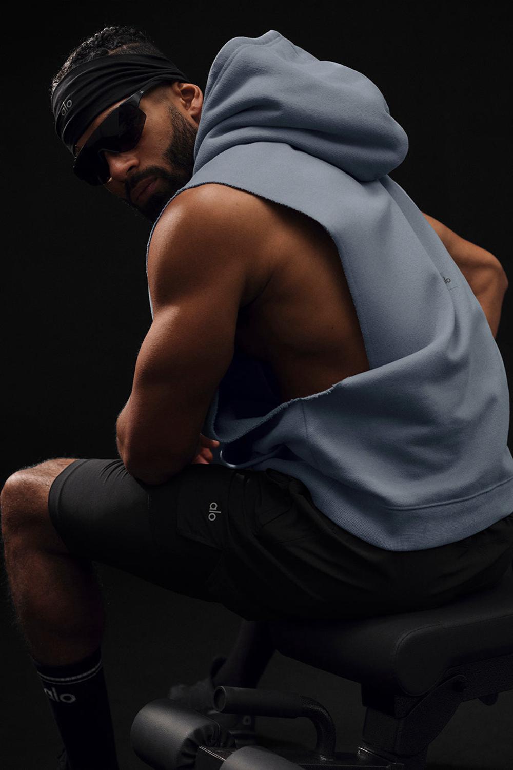 Sudadera con Capucha Alo Yoga Renown Sleeveless Hombre Grises | Mexico  LXO-172503