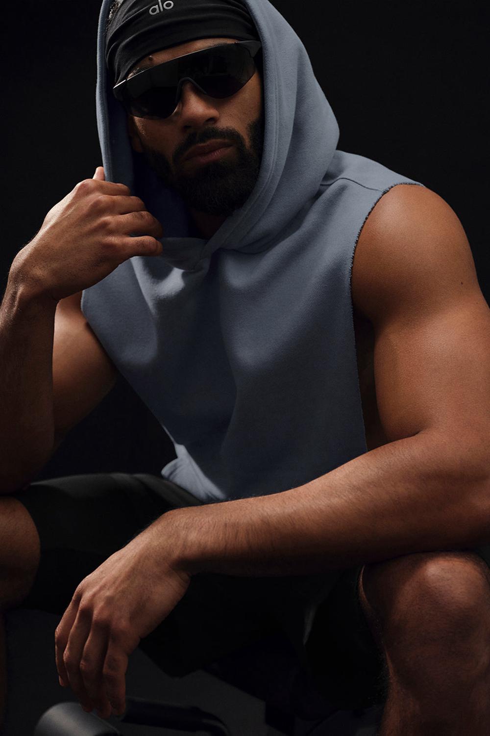 Sudadera con Capucha Alo Yoga Renown Sleeveless Hombre Grises | Mexico  LXO-172503
