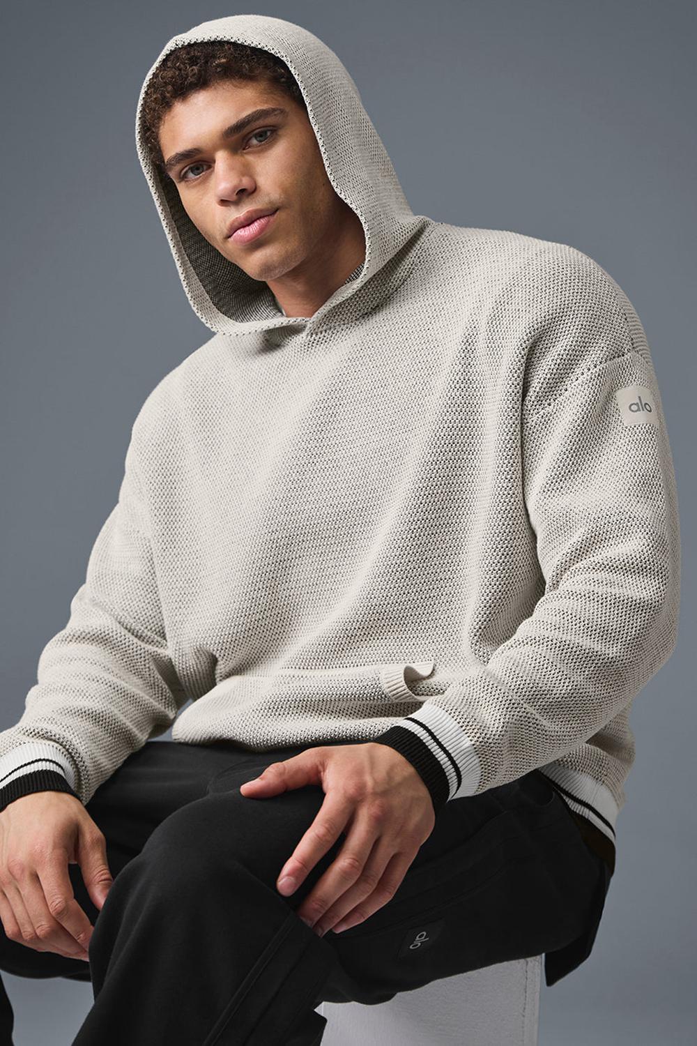 Sudadera con Capucha Alo Yoga Sports Club Knit Hombre Bone | Mexico  AMX-208395