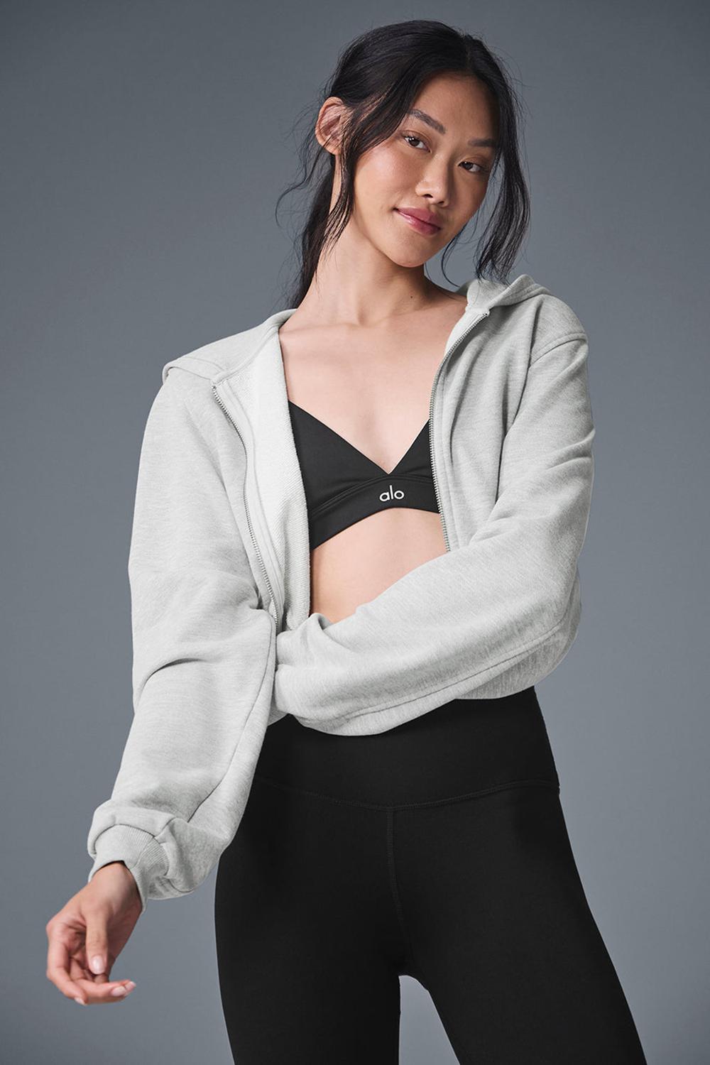 Sudadera con Capucha Alo Yoga Sweet Escape Zip Up Mujer Grises | Mexico  DYE-253760