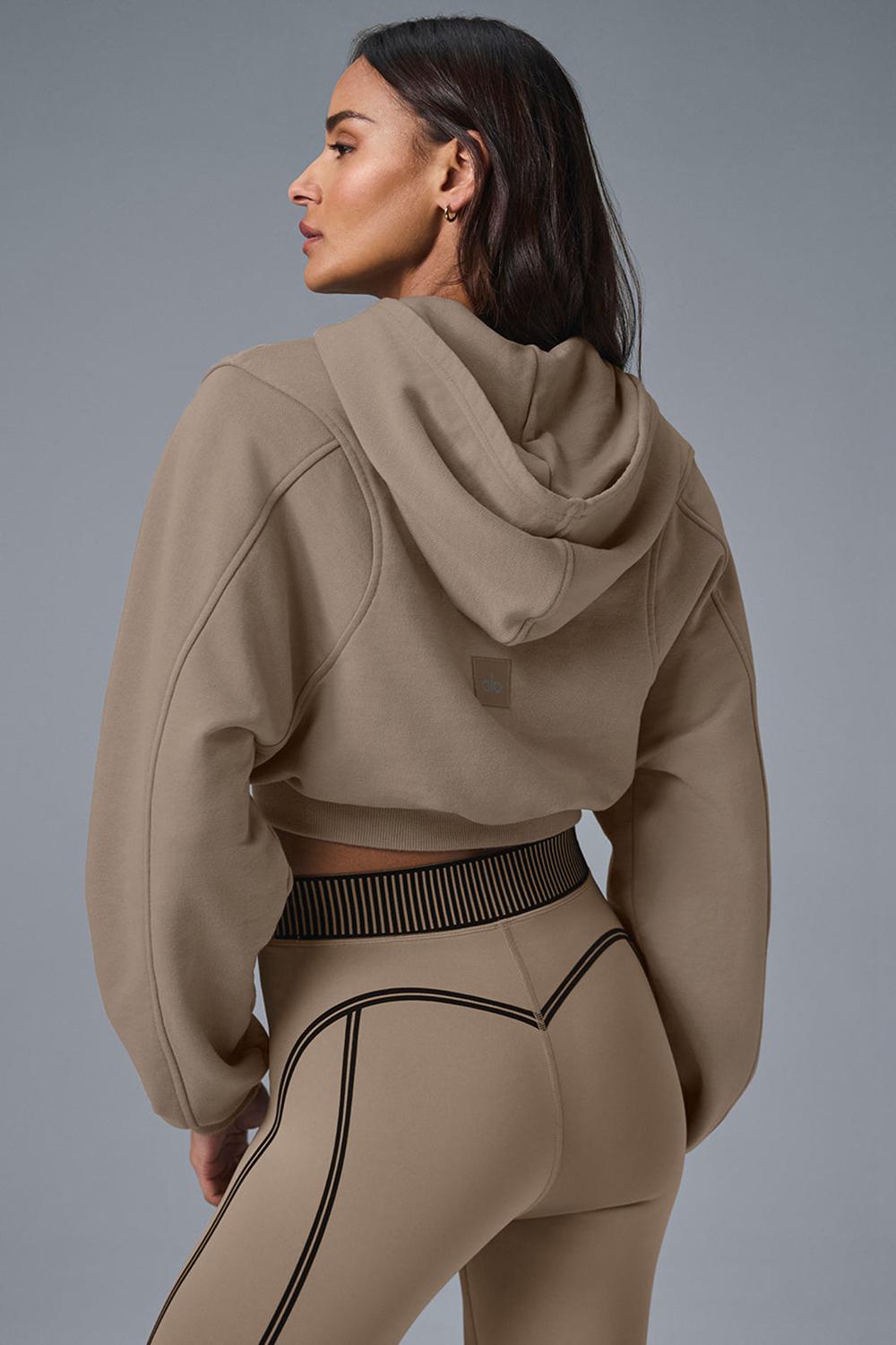 Sudadera con Capucha Alo Yoga Sweet Escape Zip Up Mujer Gravel | Mexico  ZYA-604175