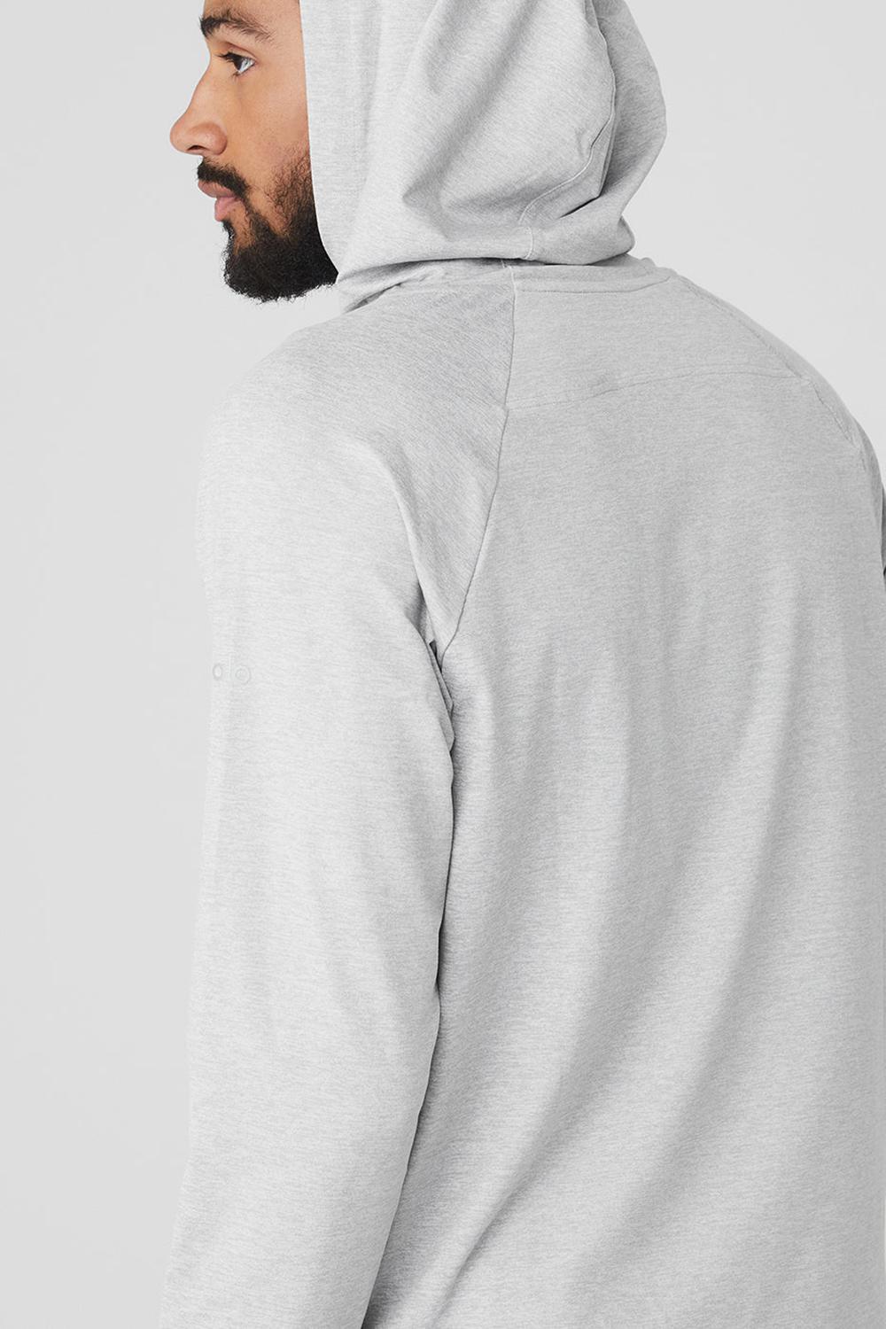 Sudadera con Capucha Alo Yoga The Conquer Hombre Grises | Mexico  HPD-420167