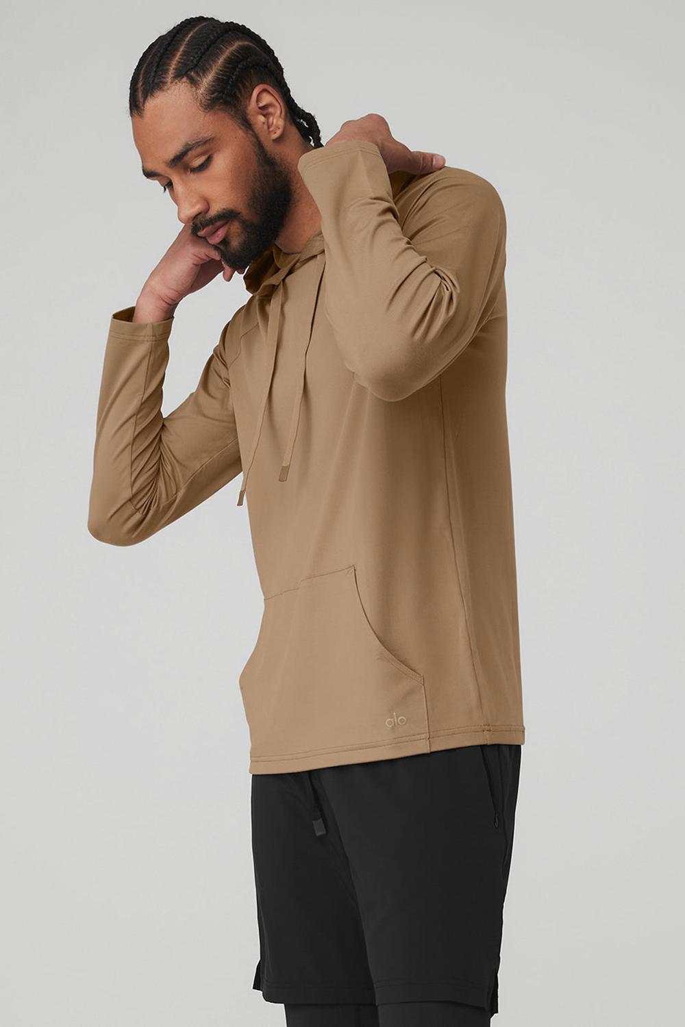 Sudadera con Capucha Alo Yoga The Conquer Hombre Gravel | Mexico  QRK-912463