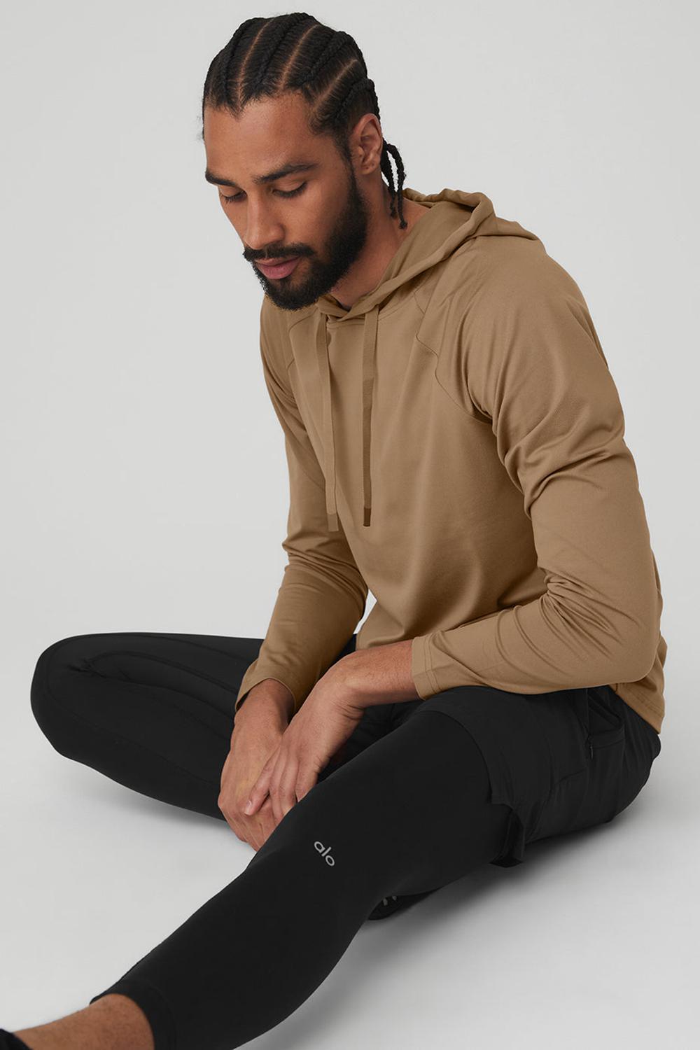 Sudadera con Capucha Alo Yoga The Conquer Hombre Gravel | Mexico  QRK-912463