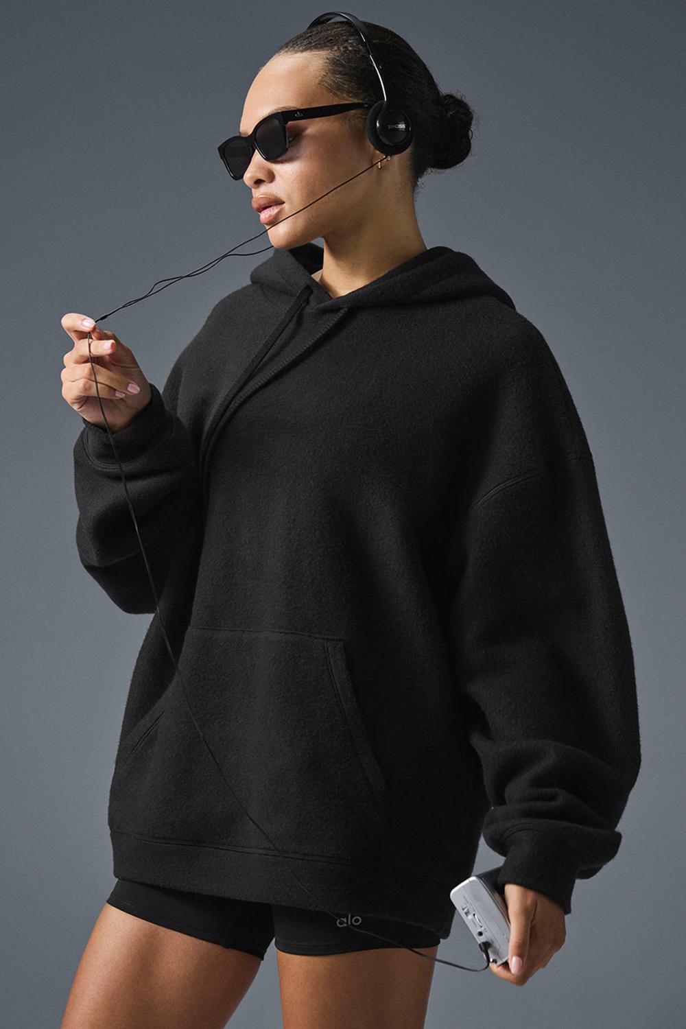 Sudadera con Capucha Alo Yoga Triumph Restore Mujer Negros | Mexico  AER-279451