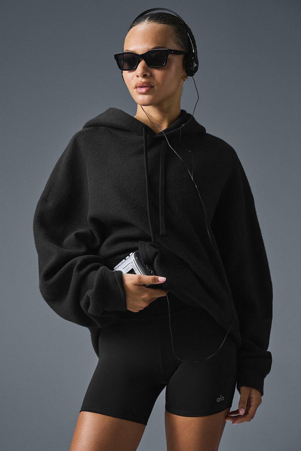 Sudadera con Capucha Alo Yoga Triumph Restore Mujer Negros | Mexico  AER-279451