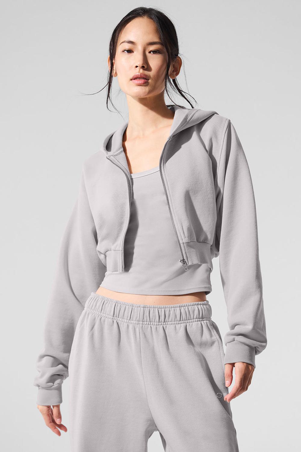 Sudadera con Capucha Alo Yoga Washed Sweet Escape Zip Up Mujer Grises Azules | Mexico  EJQ-023814