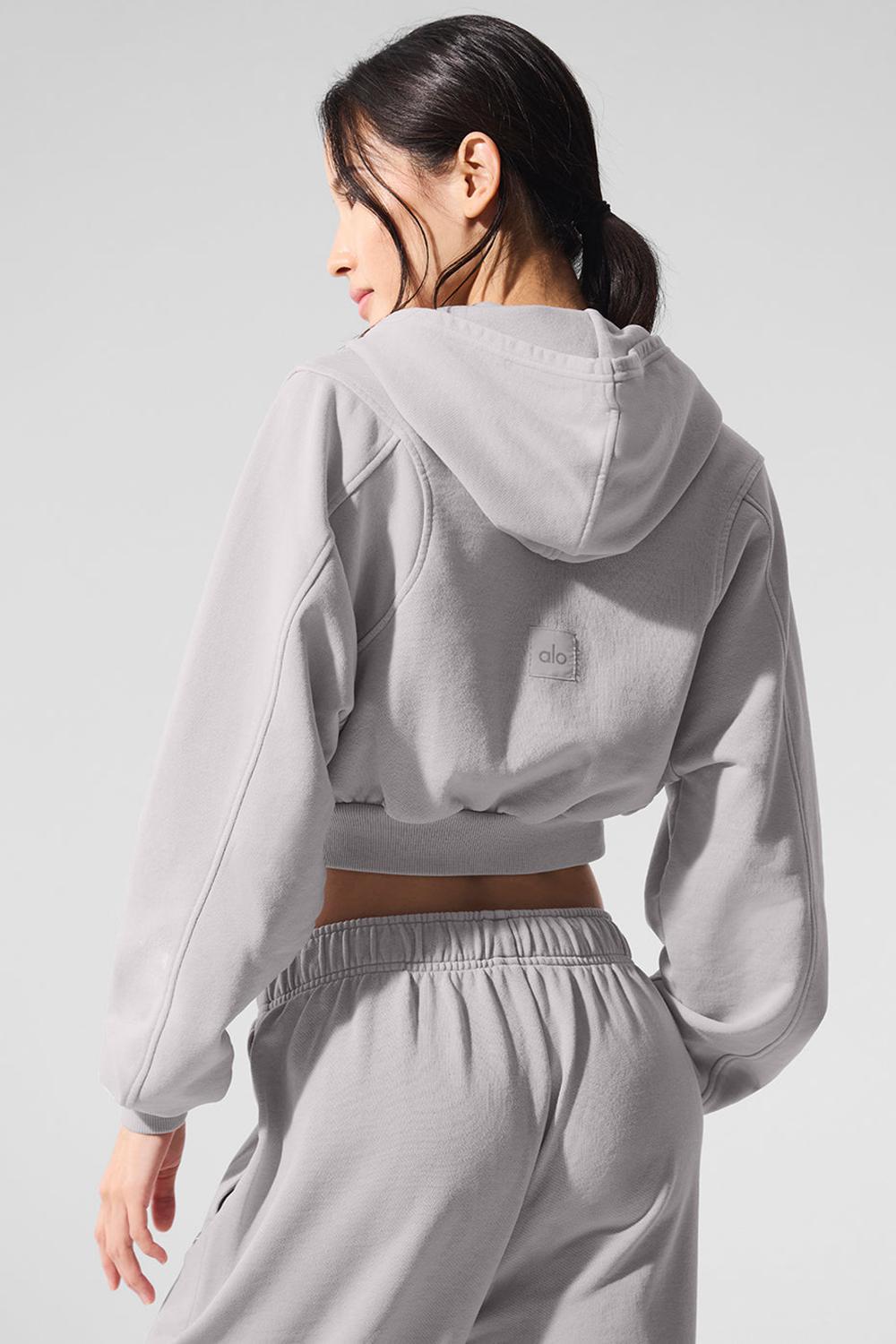 Sudadera con Capucha Alo Yoga Washed Sweet Escape Zip Up Mujer Grises Azules | Mexico  EJQ-023814
