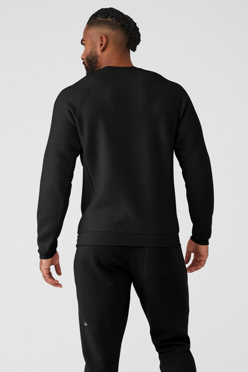 Sudaderas Alo Yoga Triumph Crew Neck Hombre Negros | Mexico  WHF-094238