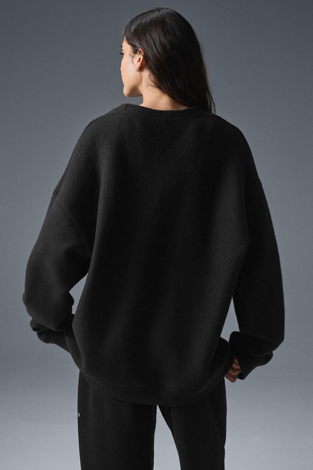 Sudaderas Alo Yoga Triumph Restore Crew Neck Mujer Negros | Mexico  IDG-458396