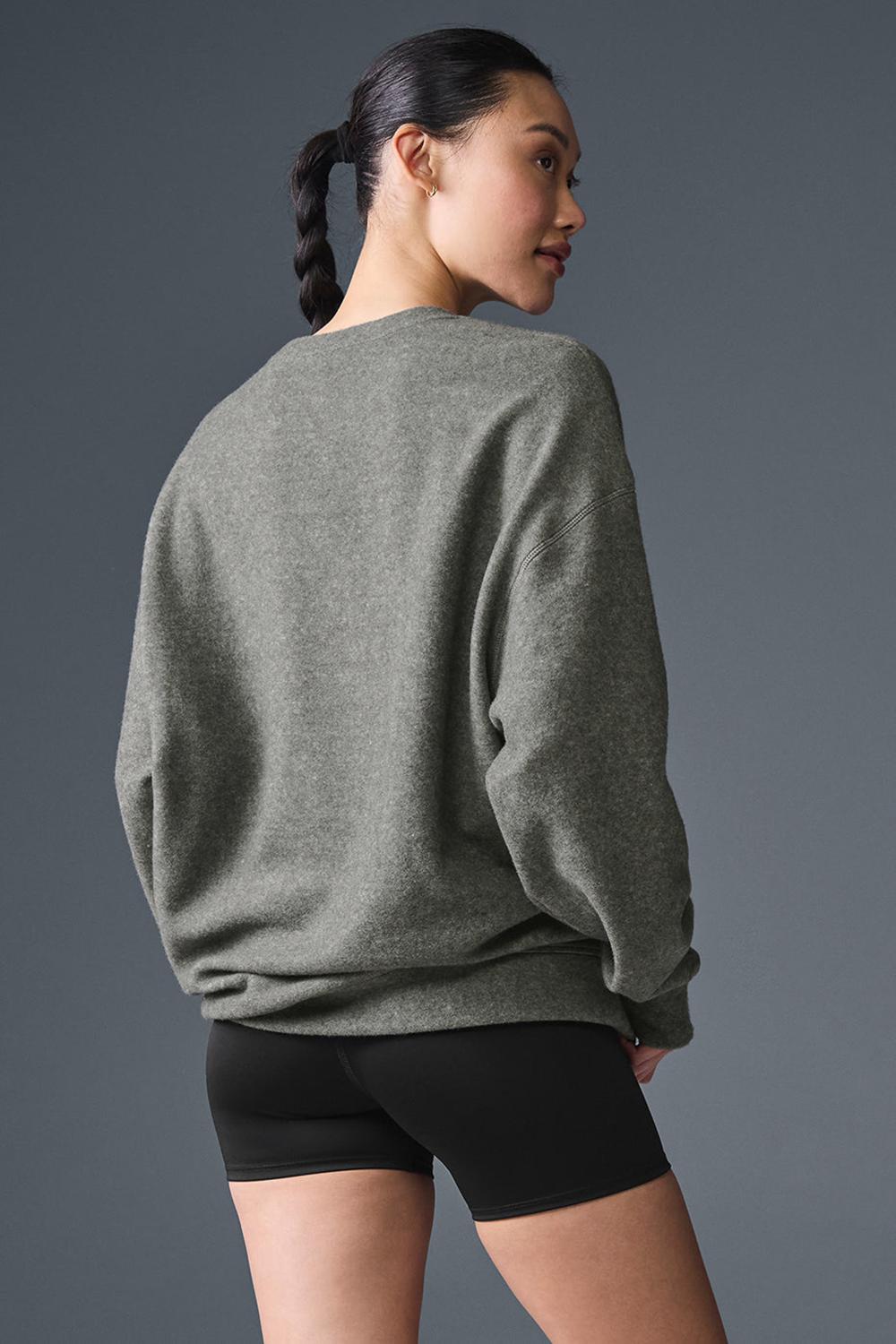 Sudaderas Alo Yoga Triumph Restore Crew Neck Mujer Grises | Mexico  SDK-619347