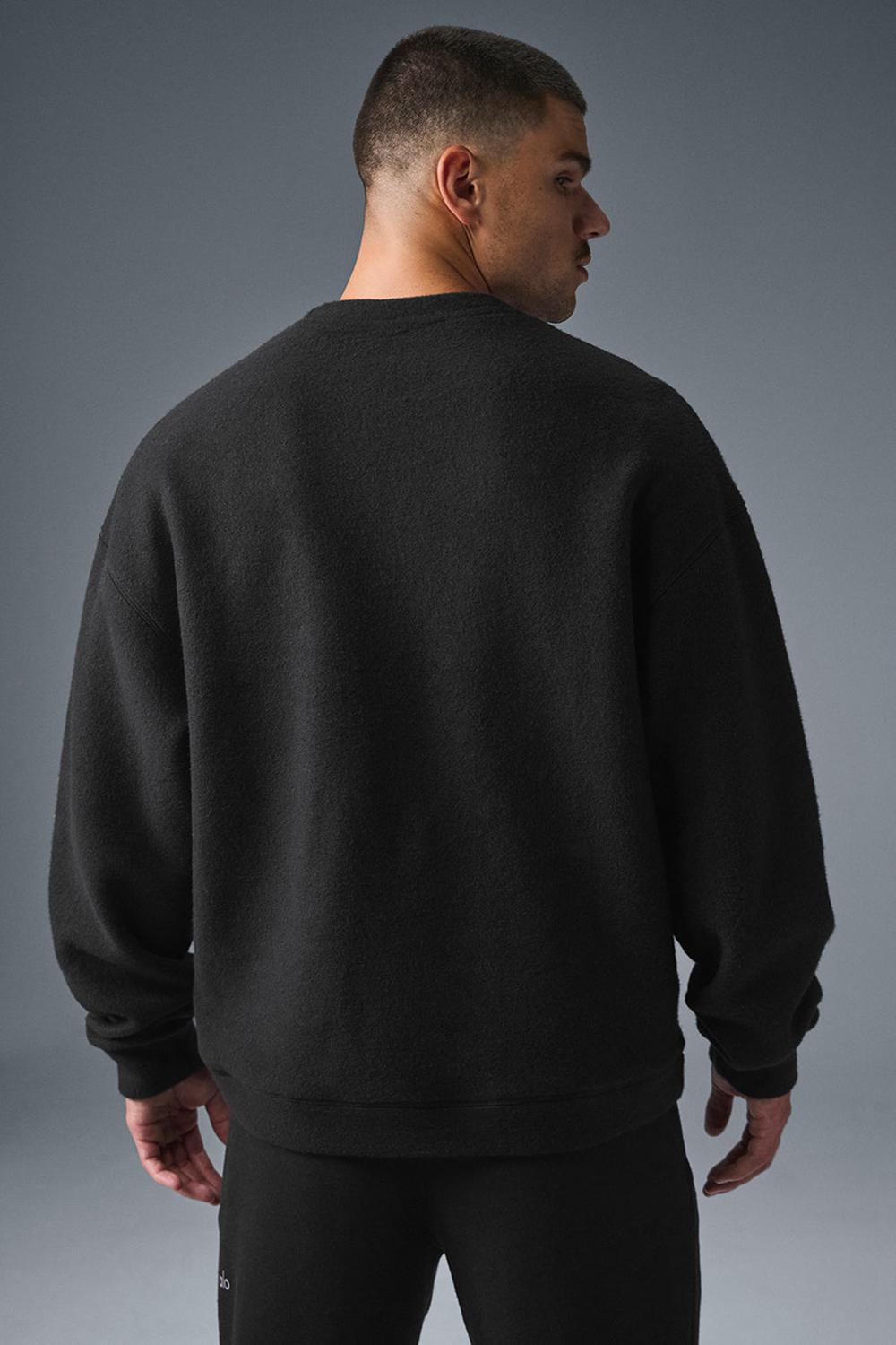 Sudaderas Alo Yoga Triumph Restore Crew Neck Hombre Negros | Mexico  YFO-729534
