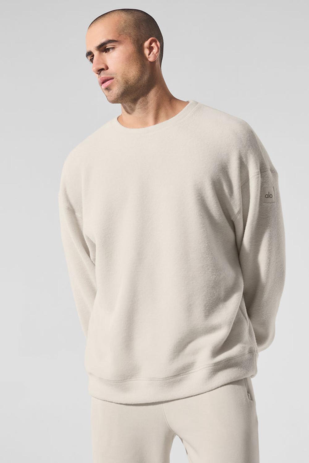 Sudaderas Alo Yoga Triumph Restore Crew Neck Hombre Bone | Mexico  KFD-346197