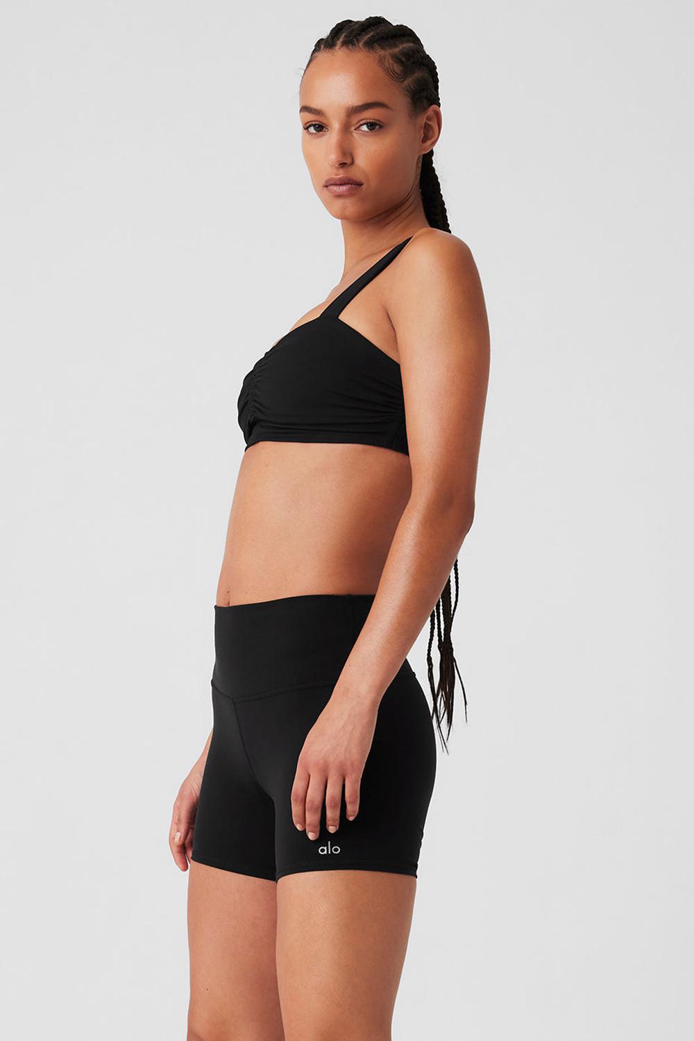 Sujetador Deportivo Alo Yoga Airbrush Cinch Mujer Negros | Mexico  PWX-175389