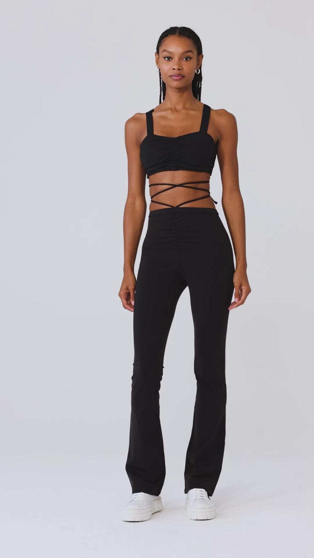 Sujetador Deportivo Alo Yoga Airbrush Cinch Mujer Negros | Mexico  PWX-175389