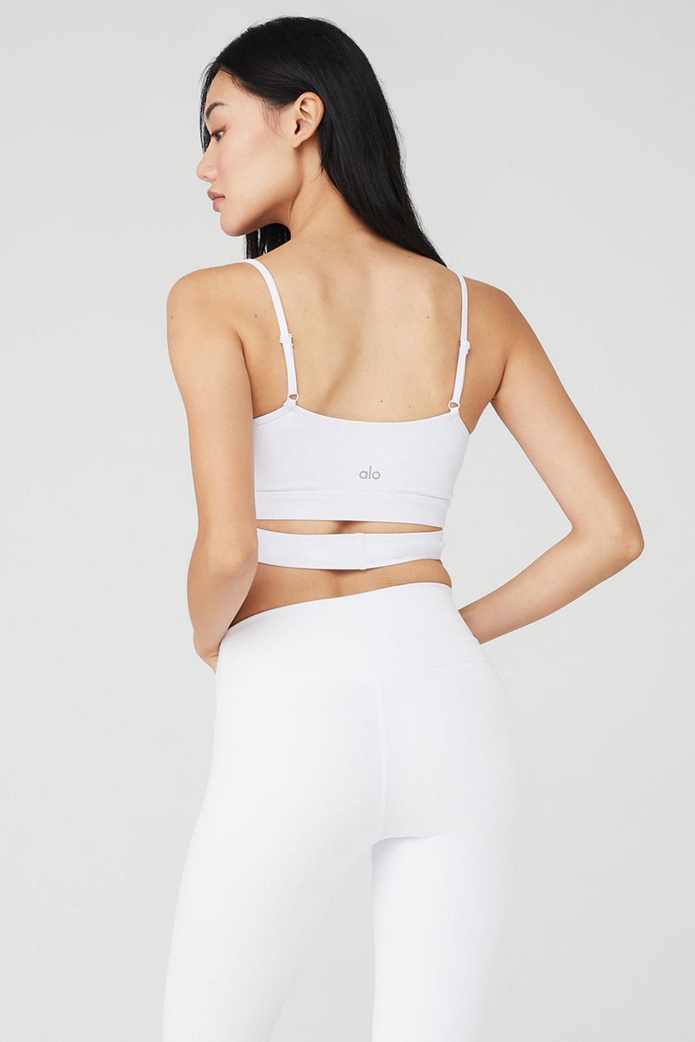Sujetador Deportivo Alo Yoga Airbrush Enso Mujer Blancos | Mexico  ECD-943065