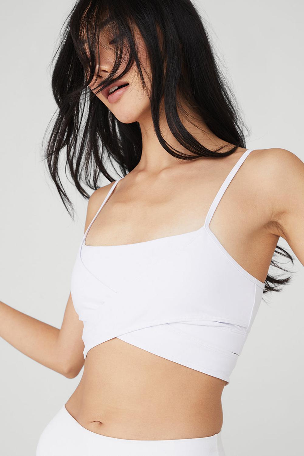 Sujetador Deportivo Alo Yoga Airbrush Enso Mujer Blancos | Mexico  ECD-943065