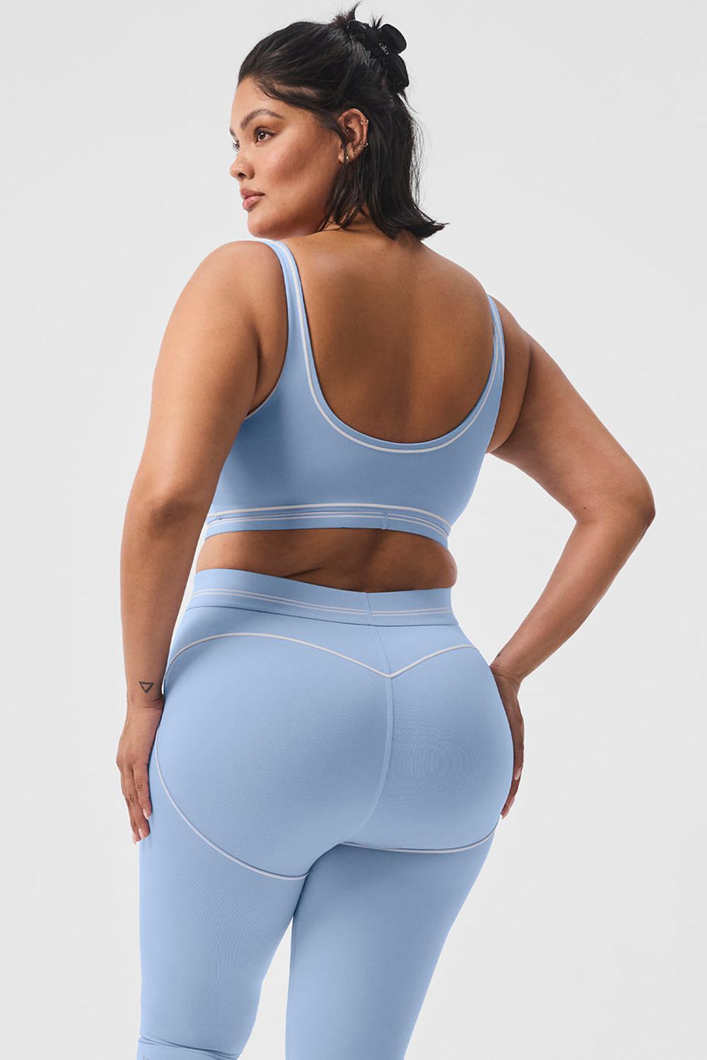 Sujetador Deportivo Alo Yoga Airbrush Heart Throb Mujer Azules Blancos | Mexico  BJW-097645