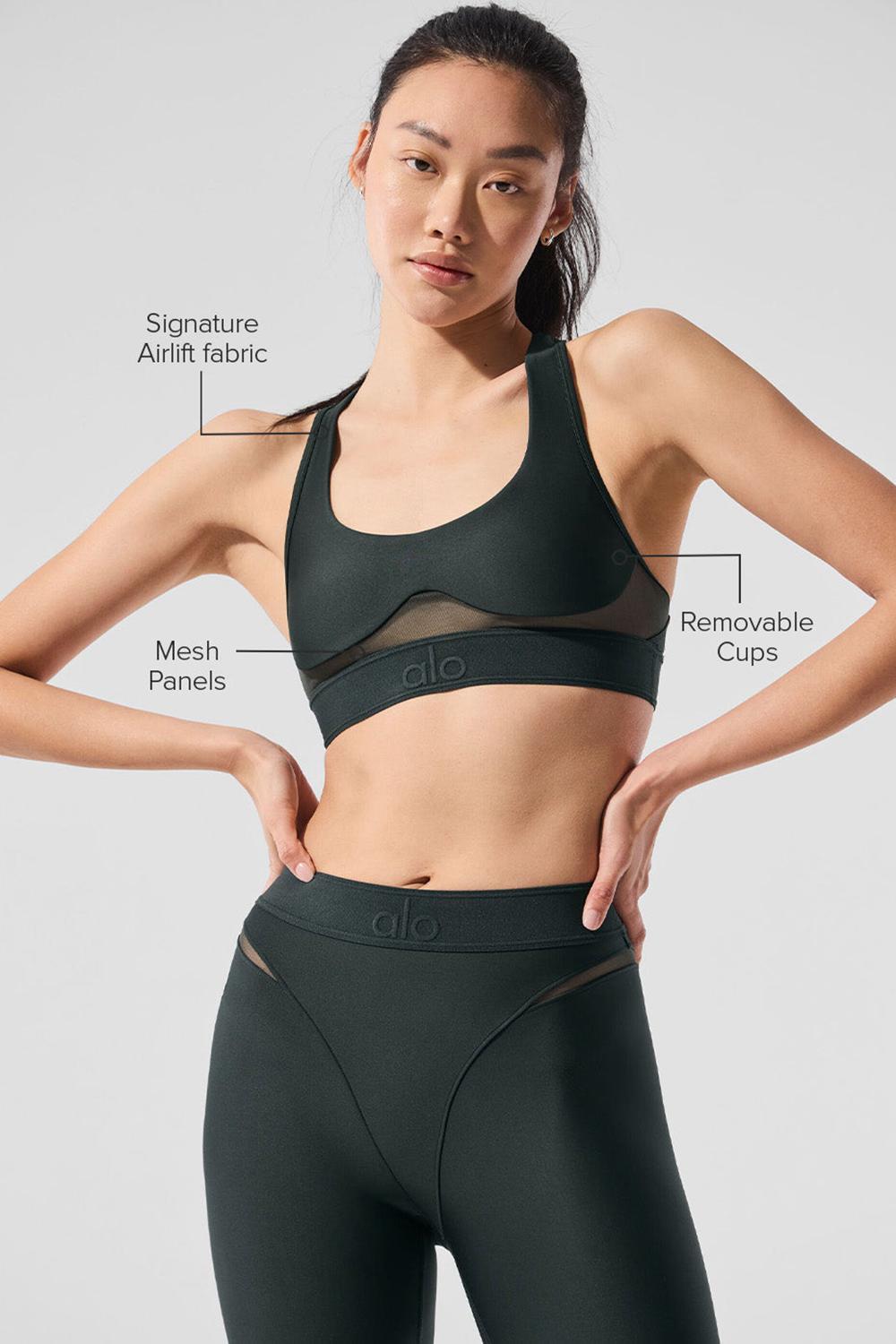 Sujetador Deportivo Alo Yoga Airlift Rebel Mujer Verdes | Mexico  XIF-094821