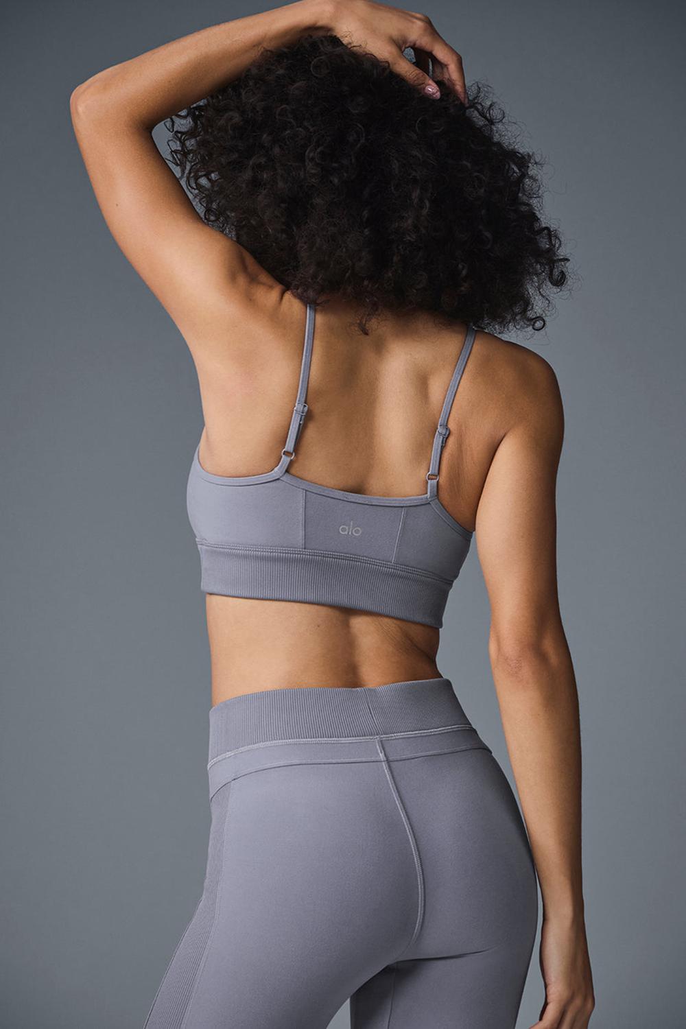 Sujetador Deportivo Alo Yoga Alosoft Head Start Mujer Fog | Mexico  CEY-017648