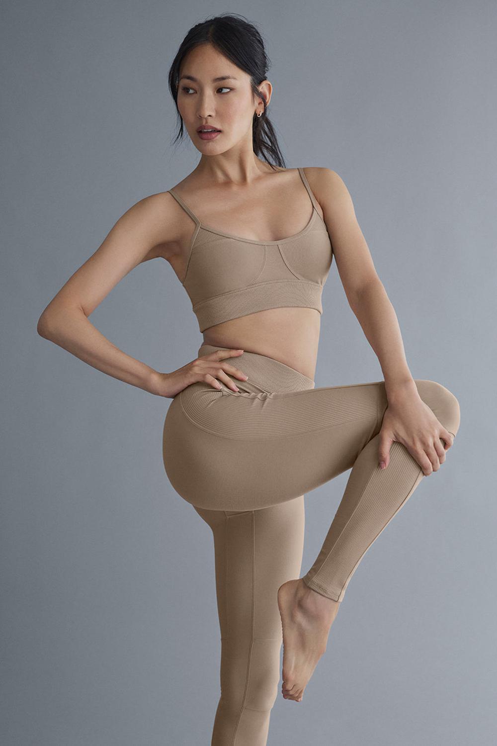Sujetador Deportivo Alo Yoga Alosoft Head Start Mujer Gravel | Mexico  IZS-319672