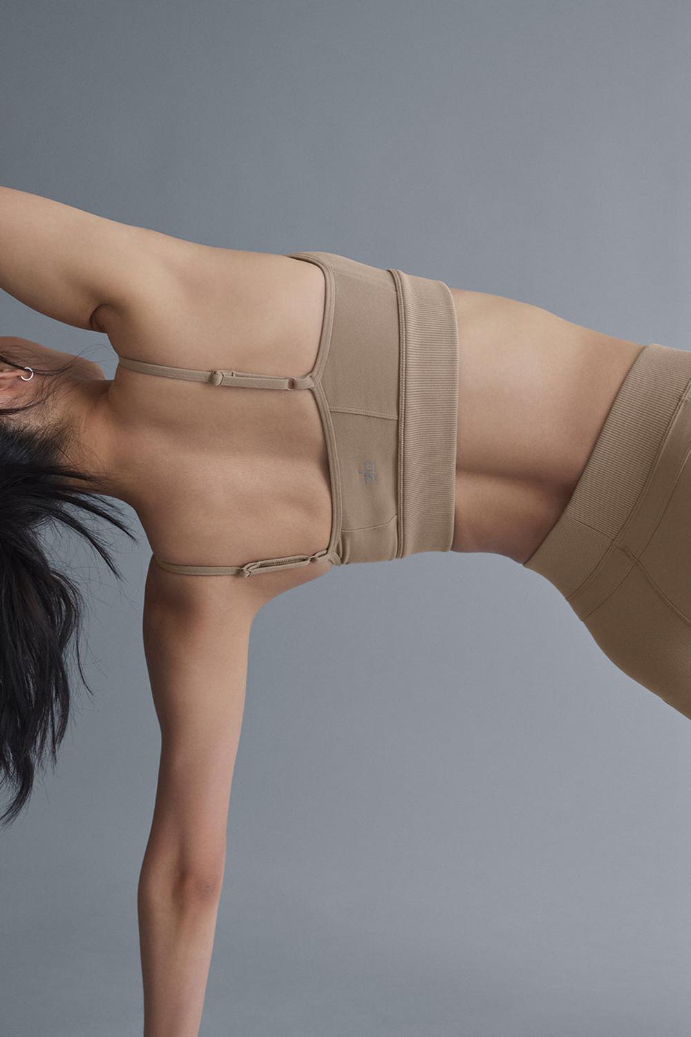 Sujetador Deportivo Alo Yoga Alosoft Head Start Mujer Gravel | Mexico  IZS-319672